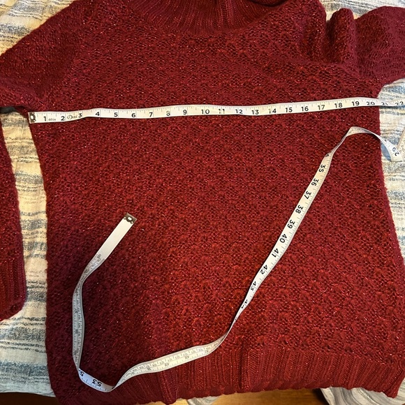 Elegant Burgundy Cowl Neck Sweater - Picture 5 of 9